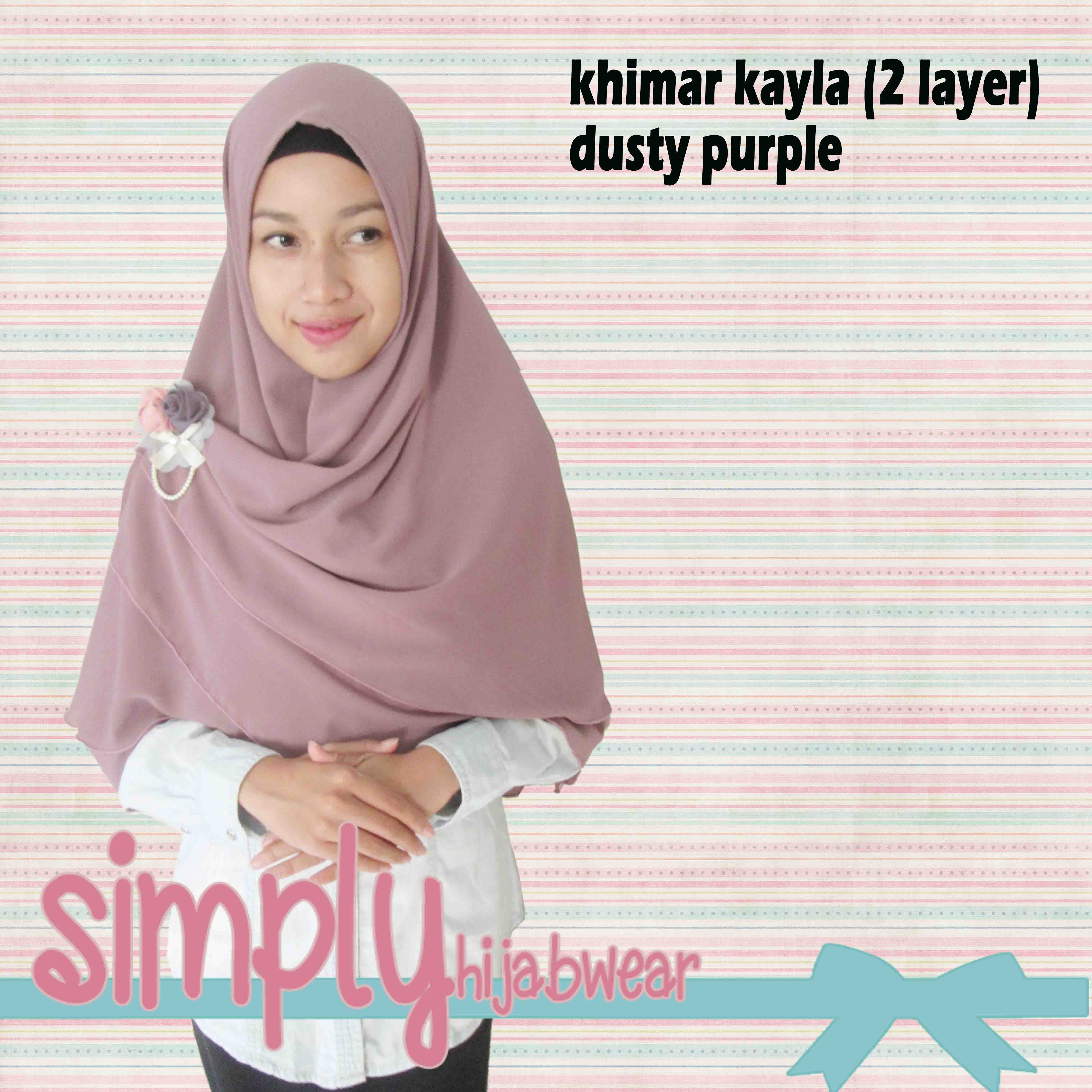 Khimar Kayla warna DUSTY PURPLE simplyhijabwear